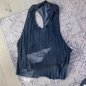 ALO Yoga Black Ribbed Tank Top